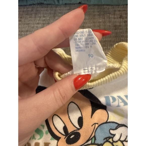 Disney Baby Mickey Mouse 90s Vintage Toddler Crewneck Sweatshirt Size 0-6 Months - Picture 4 of 6